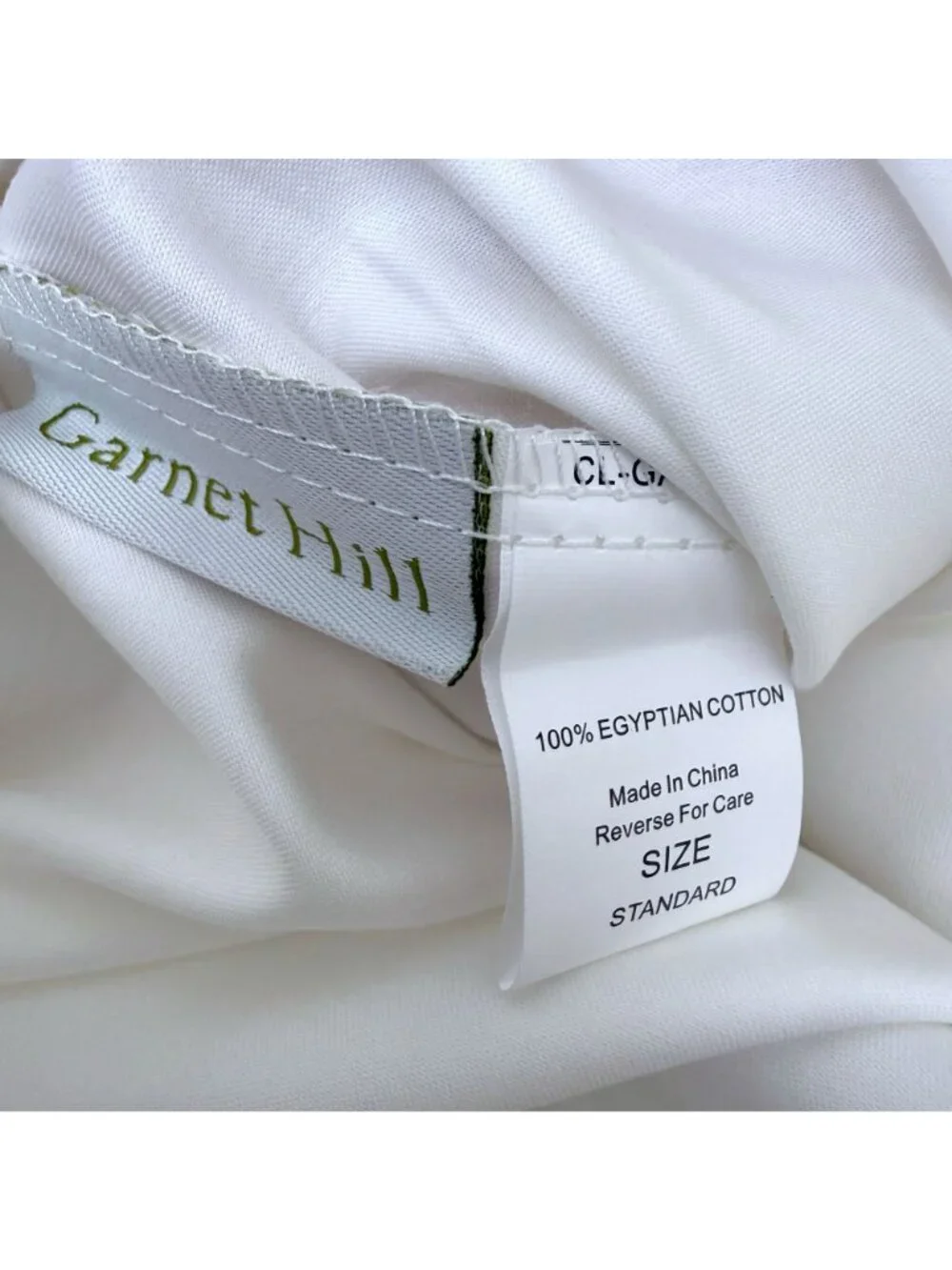 Garnet Hill Egyptian Cotton Pillowcases Pair White Standard Size Luxury NEW